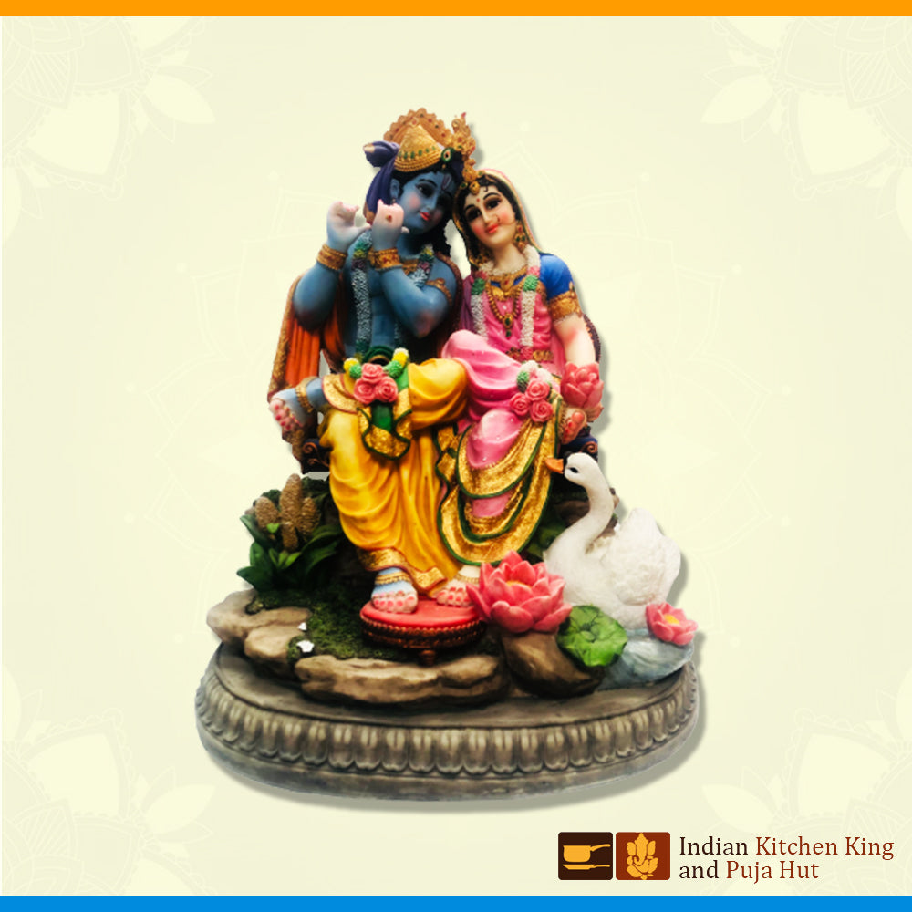 Radha Krishan With Hans (14 Inch )