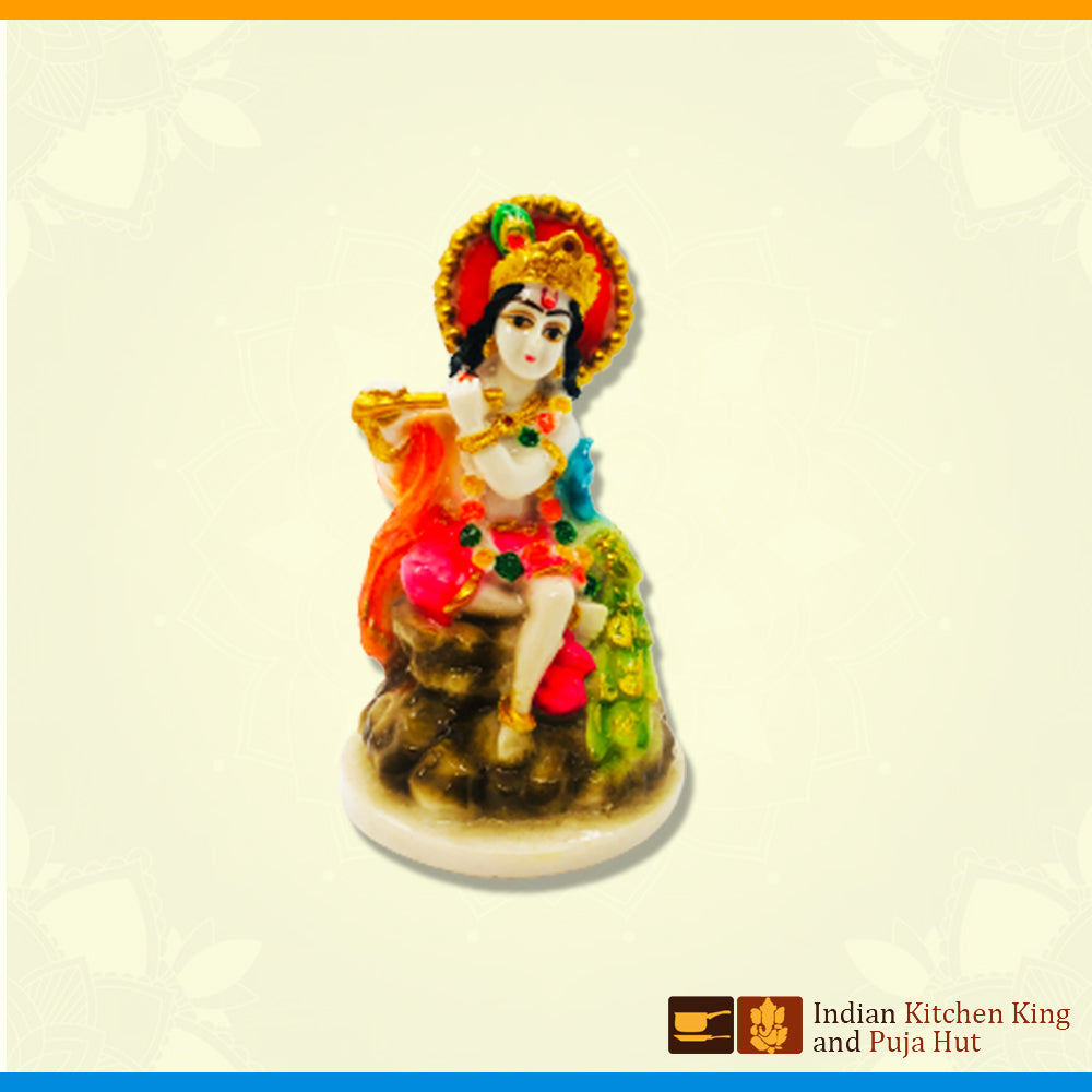 Krishna With Mayur (4 Inch)
