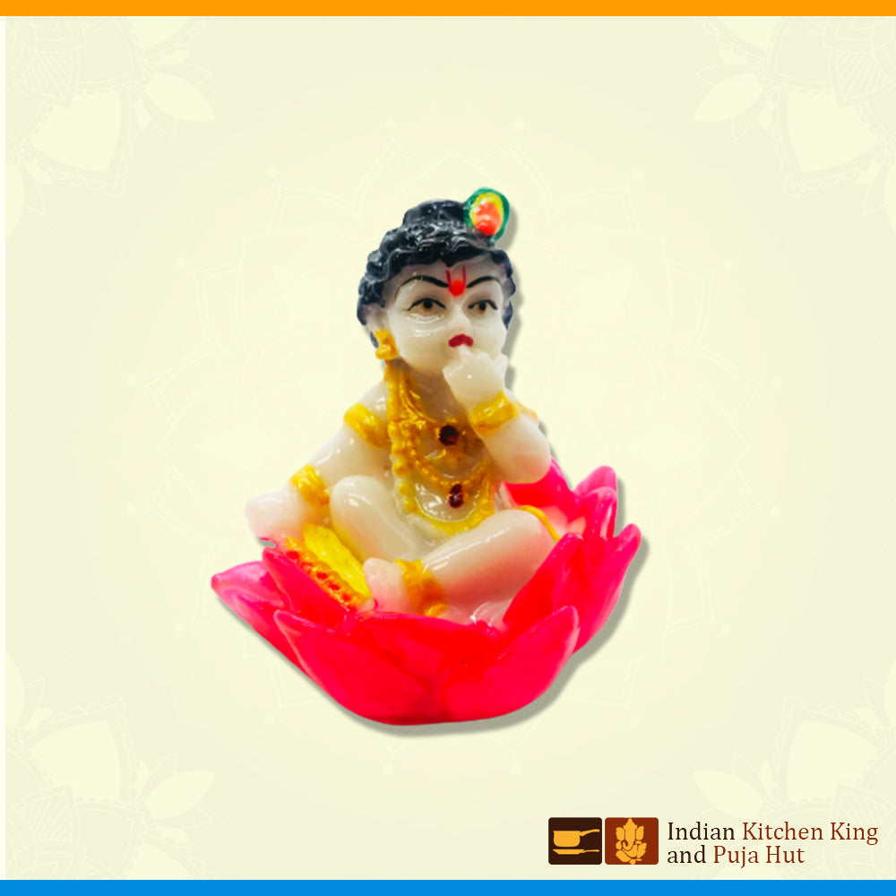 Baby Krishna On Lotus (2 Inch)