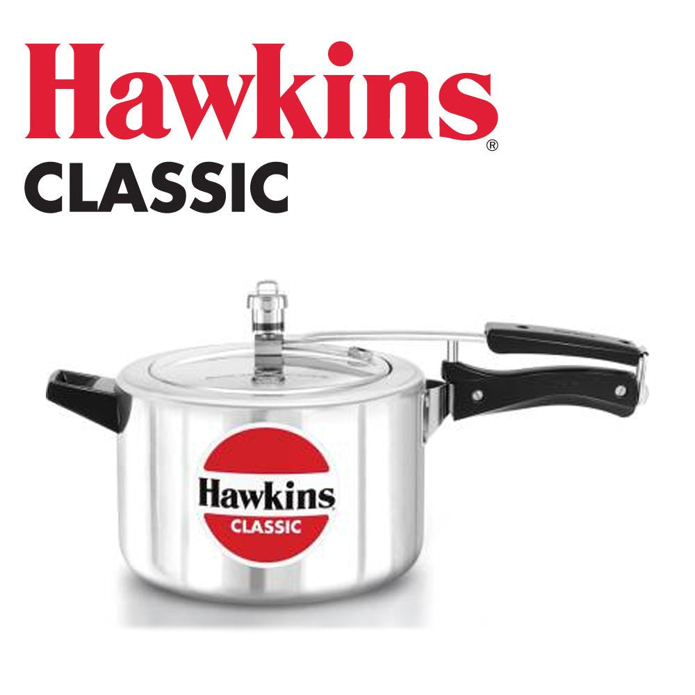 Hawkins Classic 5 L Pressure Cooker, Silver, 2.37 kg