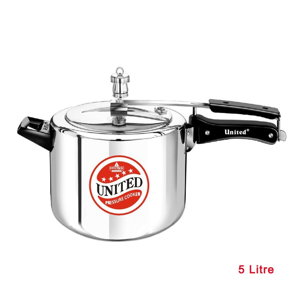 United Pressure Cooker 5 Litre Regular, Silver