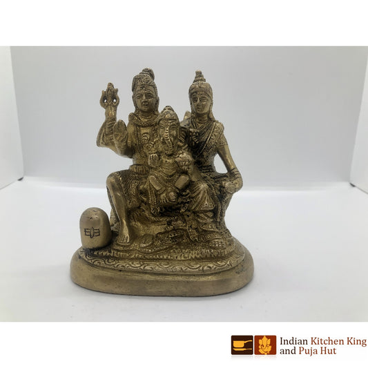 Oxidizes Shiv Parivaar Brass Statue
