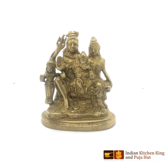 Full Shiva Family Brass Statue