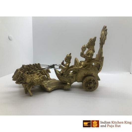Arjun Rath Brass Statue