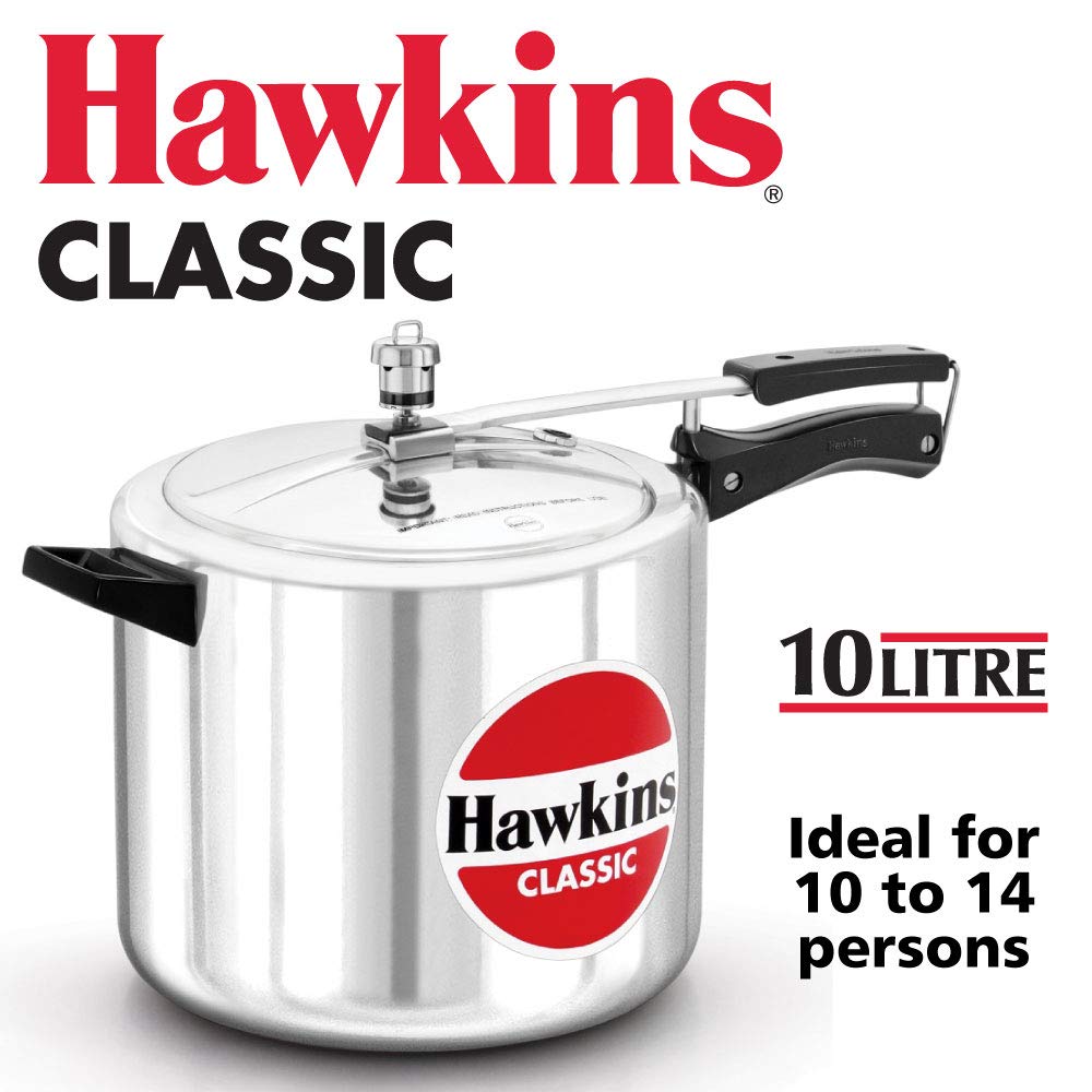 Hawkins Classic 10L Aluminum Pressure Cooker, Medium