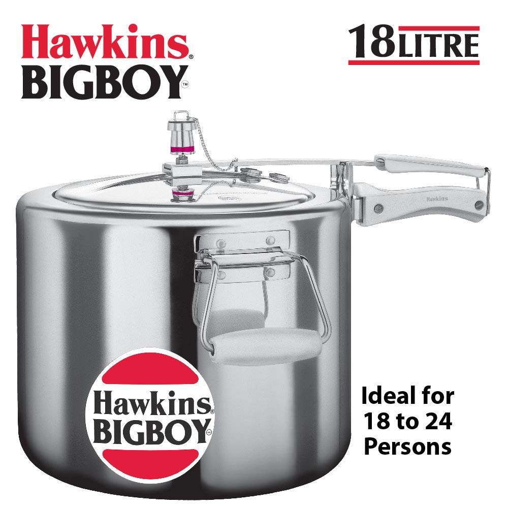 Hawkins Bigboy Aluminum Pressure Cooker, 18 litres