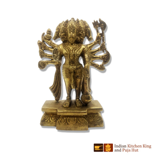 Panch Mukhi Hanuman Brass Statue