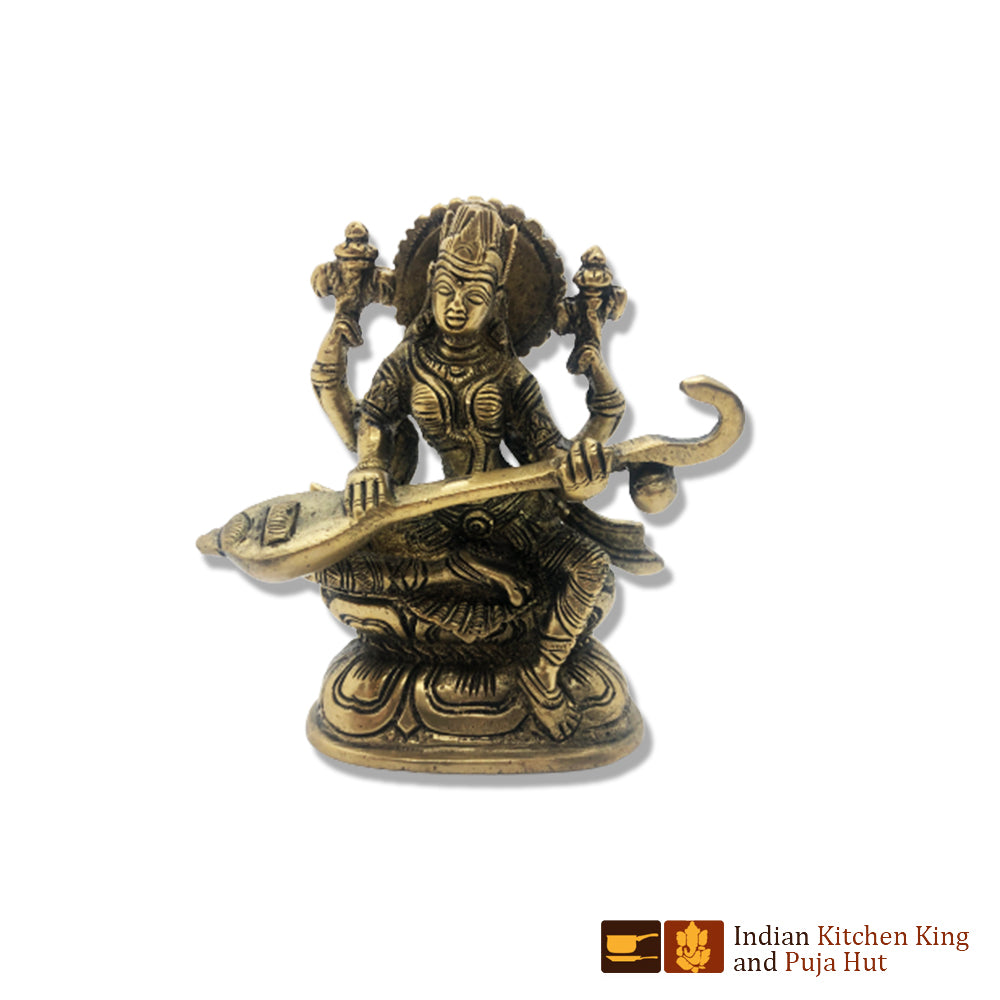Saraswati Brass Statue