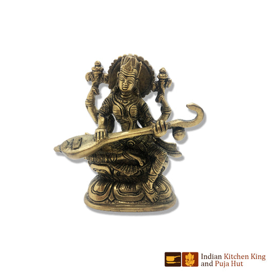 Saraswati Brass Statue