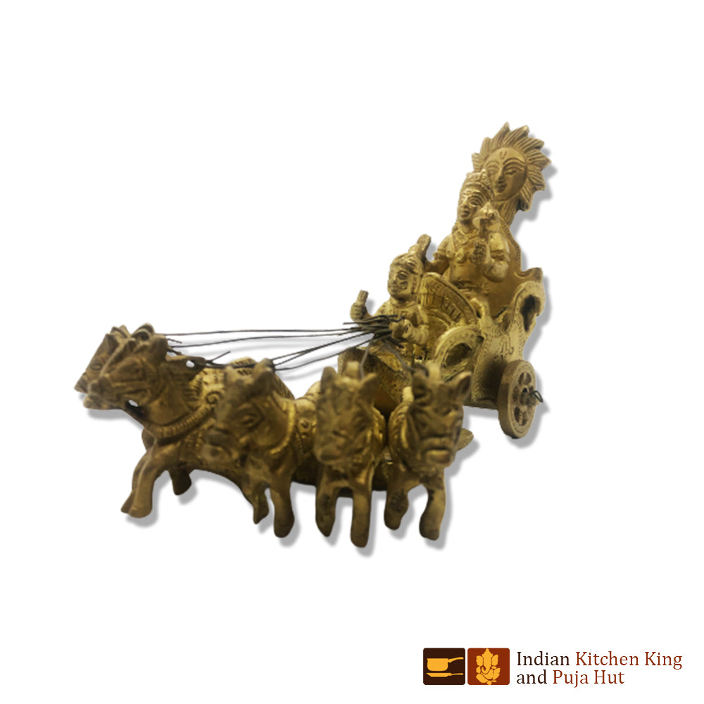 Krishan Rath Brass Statue