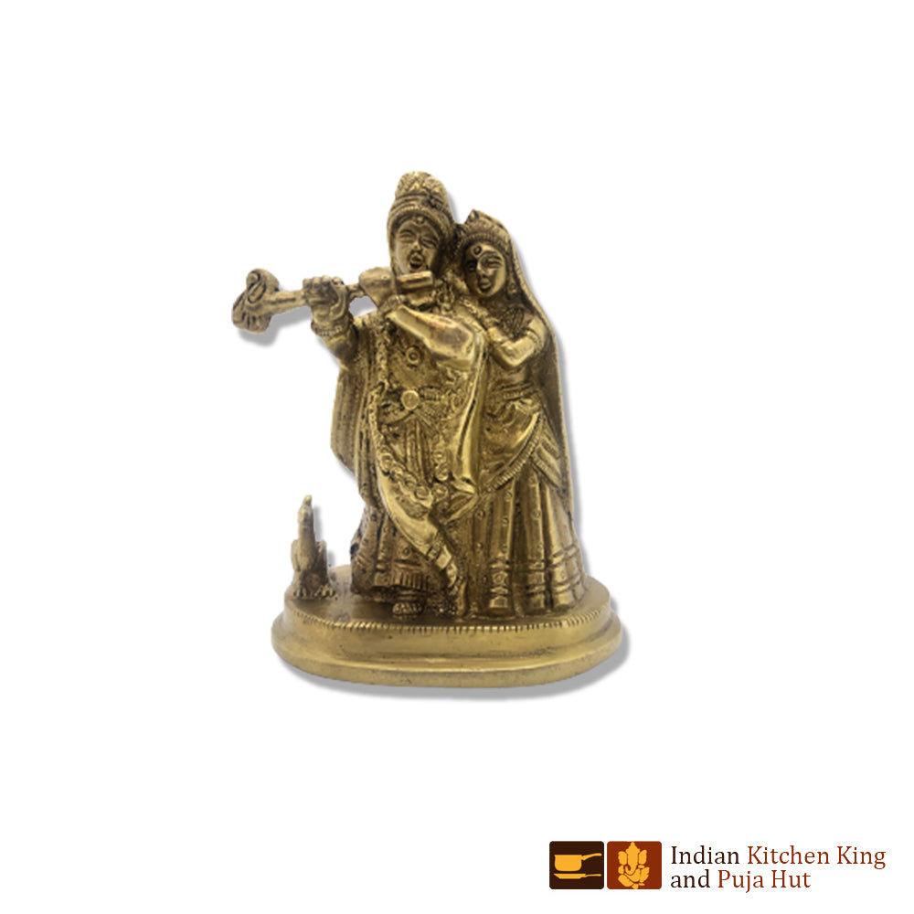 Radha Krishna Brass Statue
