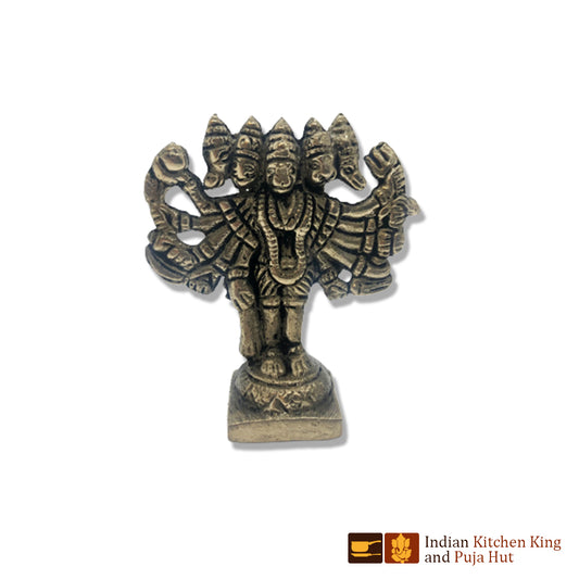 Panch Mukhi Hanuman Brass Statue