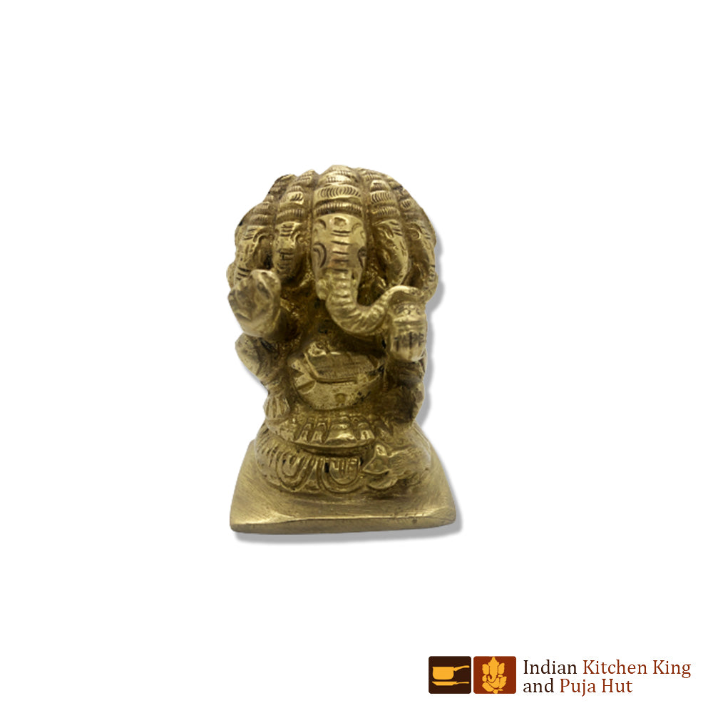 Panch Mukhi Ganesh Brass Statue