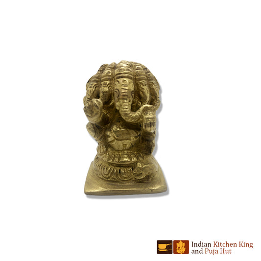 Panch Mukhi Ganesh Brass Statue