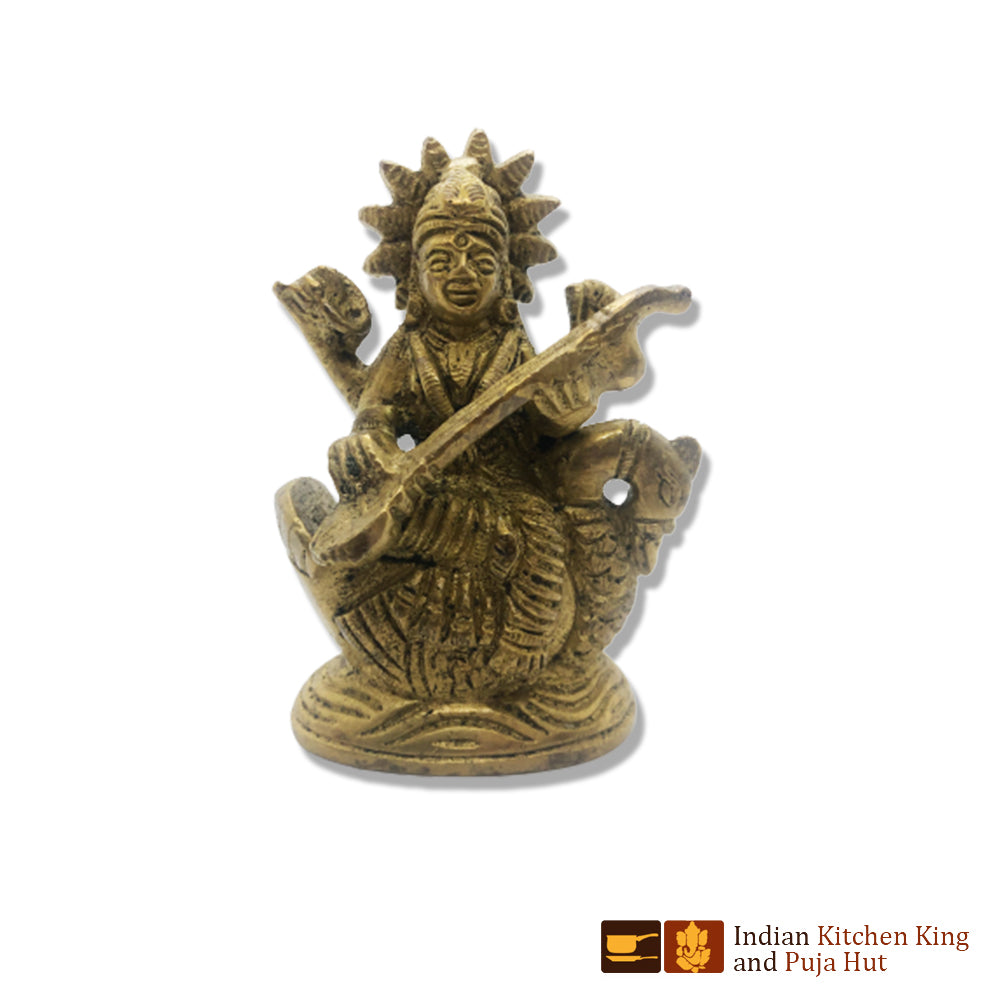 Saraswati Brass Statue