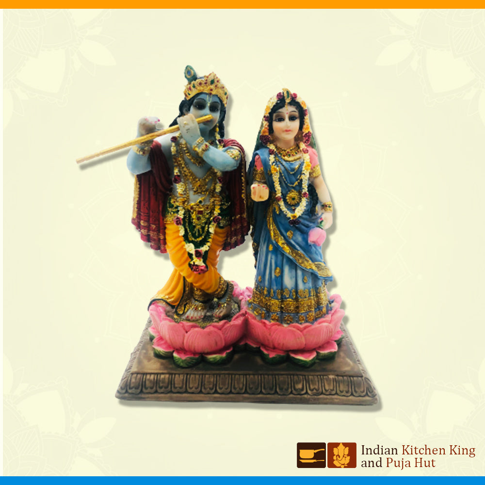 Radha Krishan On Lotus (5.5 Inch)