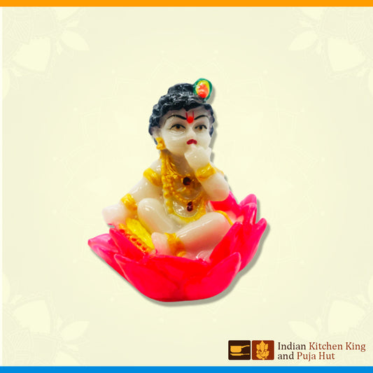 Baby Krishna On Lotus (2 Inch)