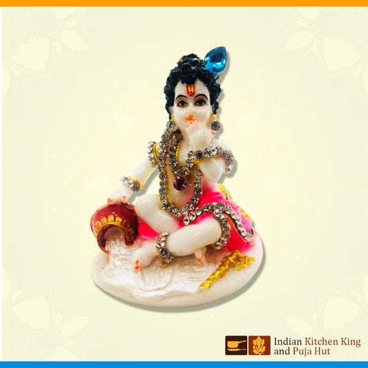 Baby Krishna With Makhan (4 Inch)