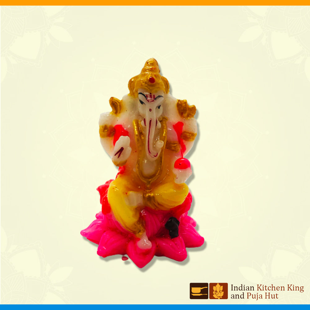 Ganesh On Lotus (2 Inch)