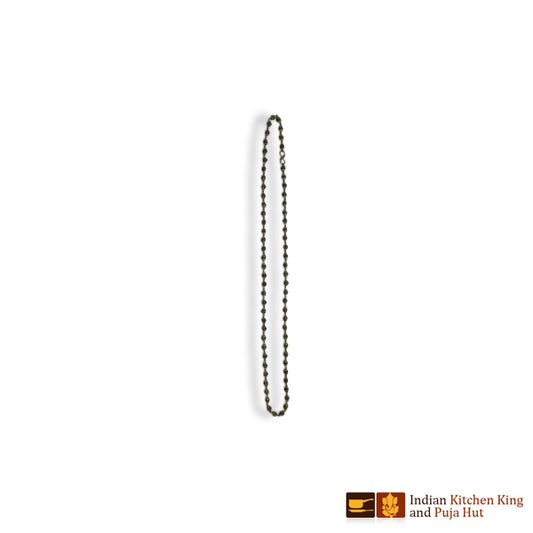 Wooden Beads with metal linking Mala