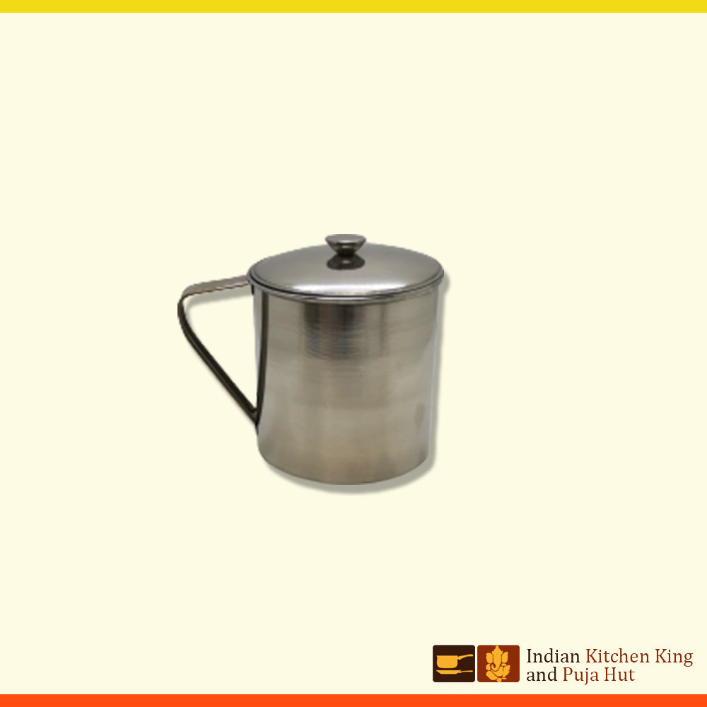 SS mug with lid 11cm
