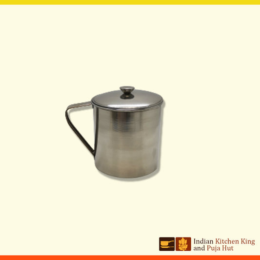 SS mug with lid 11cm