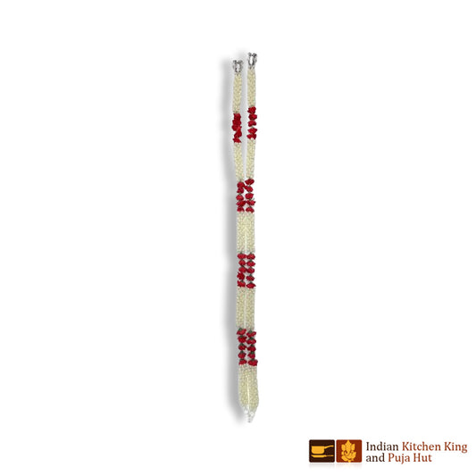 Artificial white and red flowers Toran