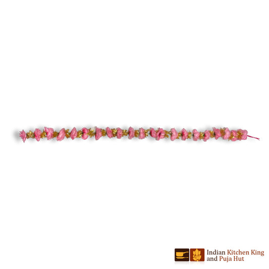 Pink Flower with Golden leafs Toran