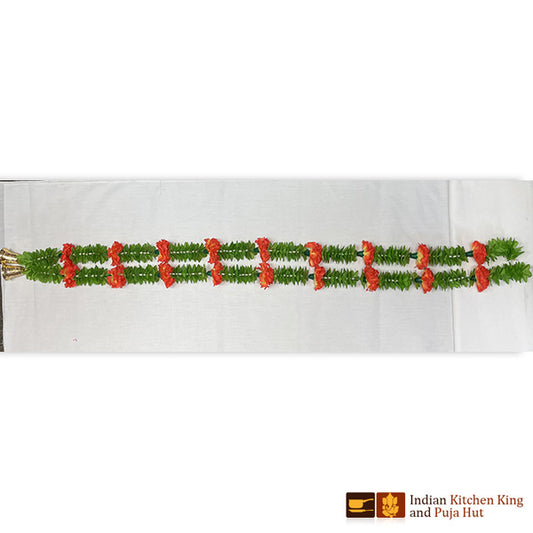 Green leafs and Red Flower Toran