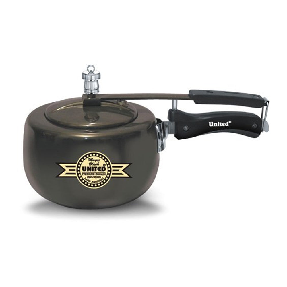 United Aluminum 3 Induction Magic Pressure Cooker (Black, 3 Ltrs)