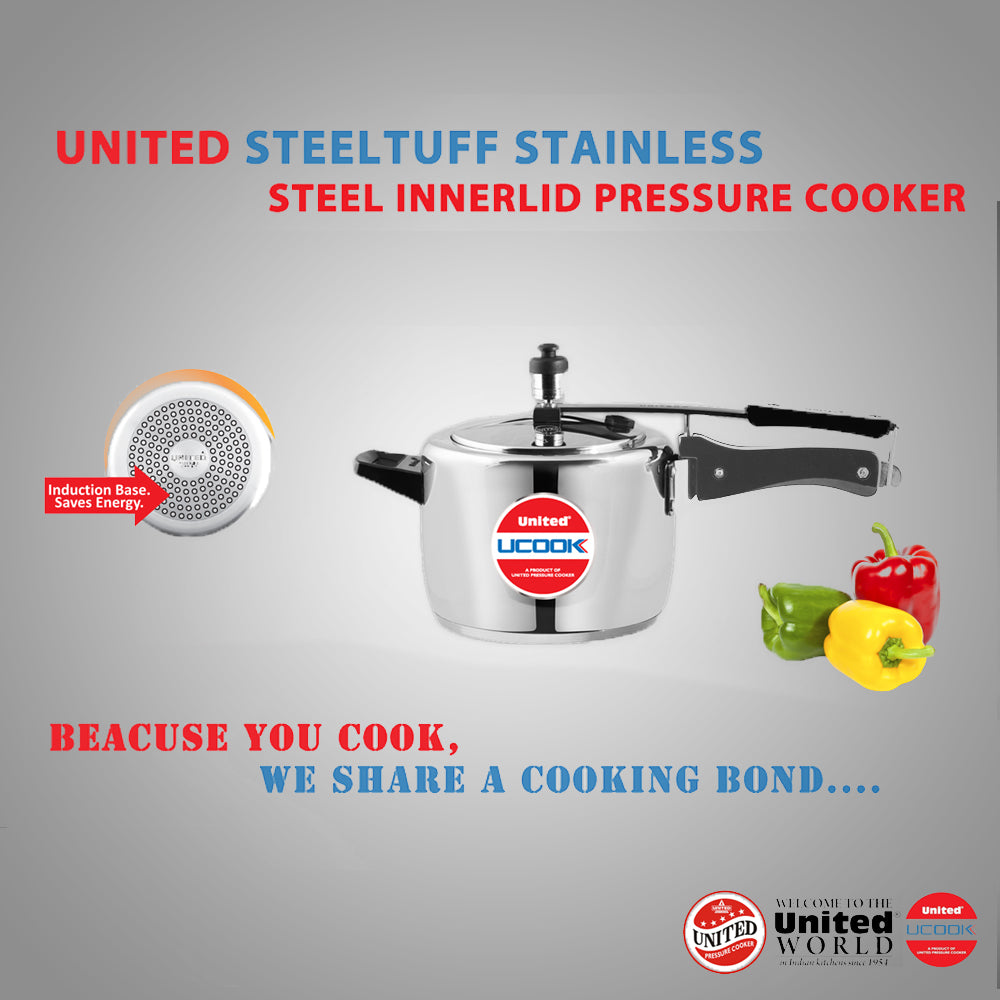 United Steeltuff Stainless Steel 6.5 Ltr Cooker