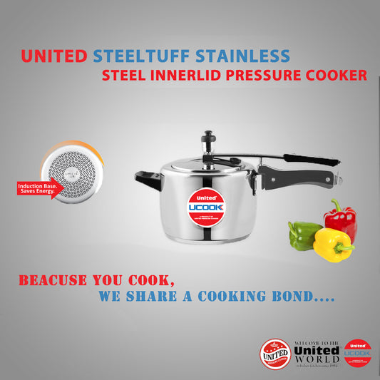 United Steeltuff Stainless Steel 6.5 Ltr Cooker