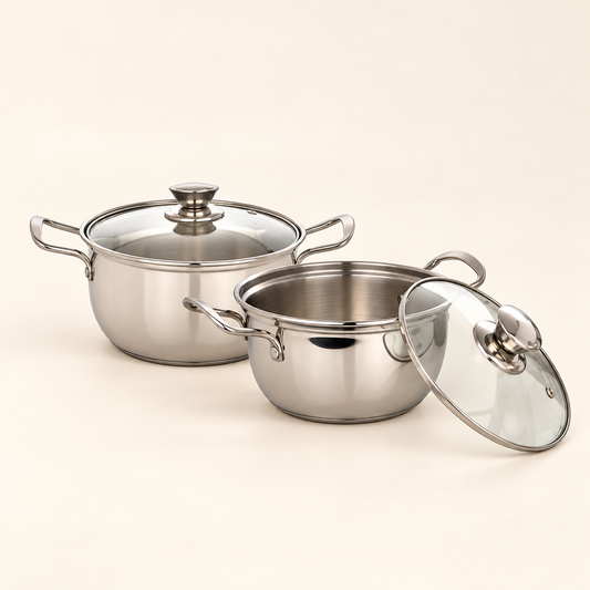 Arora Cookwares Set of 2 Pc, Stainless Steel