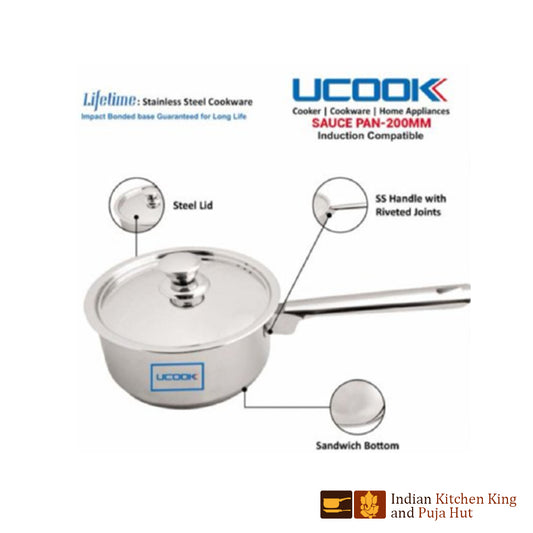 sauce pan 2l stainless steel