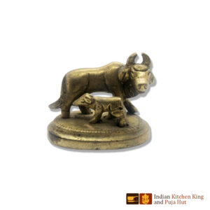 Cow With Calf Brass Statue
