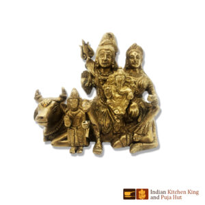 Full Shiv Family With Nandi Brass Statue